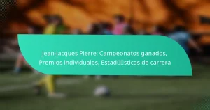 Jean-Jacques Pierre: Campeonatos ganados, Premios individuales, Estadísticas de carrera