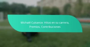 Michaël Cuisance: Hitos en su carrera, Premios, Contribuciones